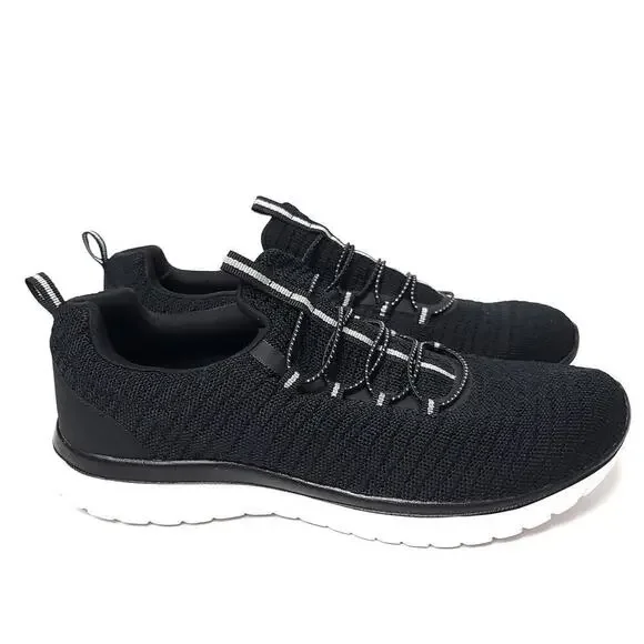 Athletic Works Women’s Bungee Sneakers Size 10 Odor Control Memory Foam Black​​ - Picture 3 of 9